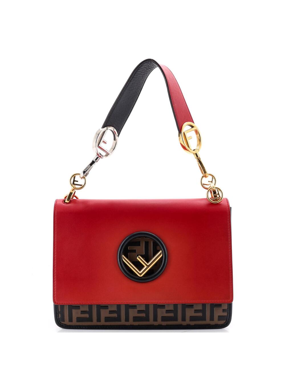 Fendi Kan I F Shoulder Bag Leather With #370356F15B